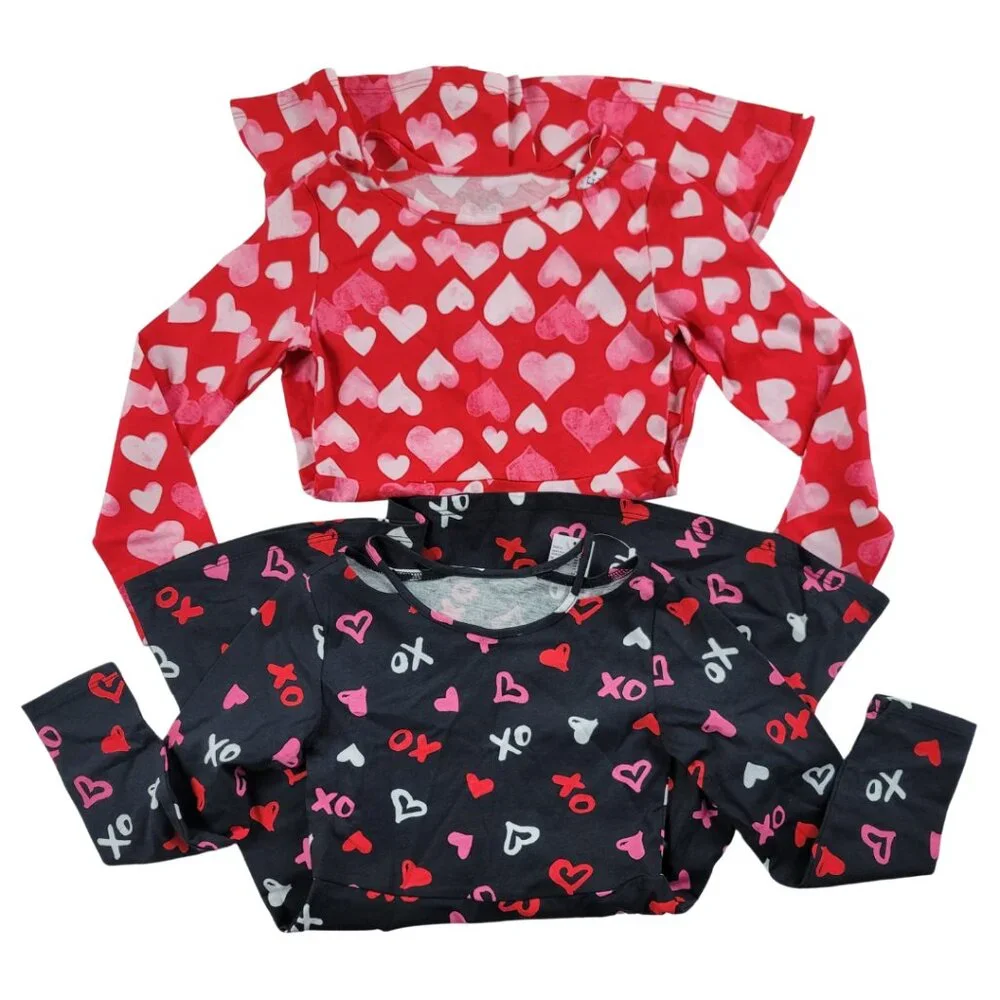 The Children's Place Heart Pattern Flowy Dresses Bundle Size 5/6